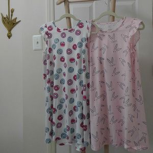 GAP KIDS Size 14 2 Nightgowns - Bunnies & Donuts